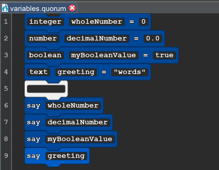 Learn Variables and Operators - Quorum Programming Language