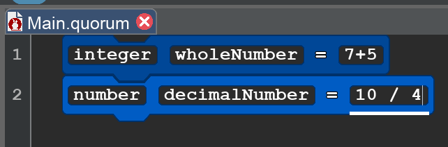 Learn Variables and Operators - Quorum Programming Language