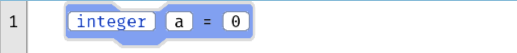 This is a block for integer a = 0.