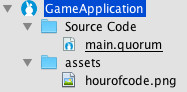 This is an image of the assets in the main project directory