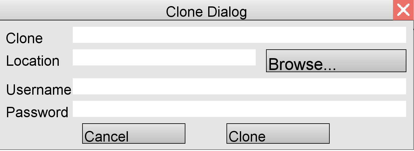 The Clone dialog box in Quorum Studio. It has a field labelled 