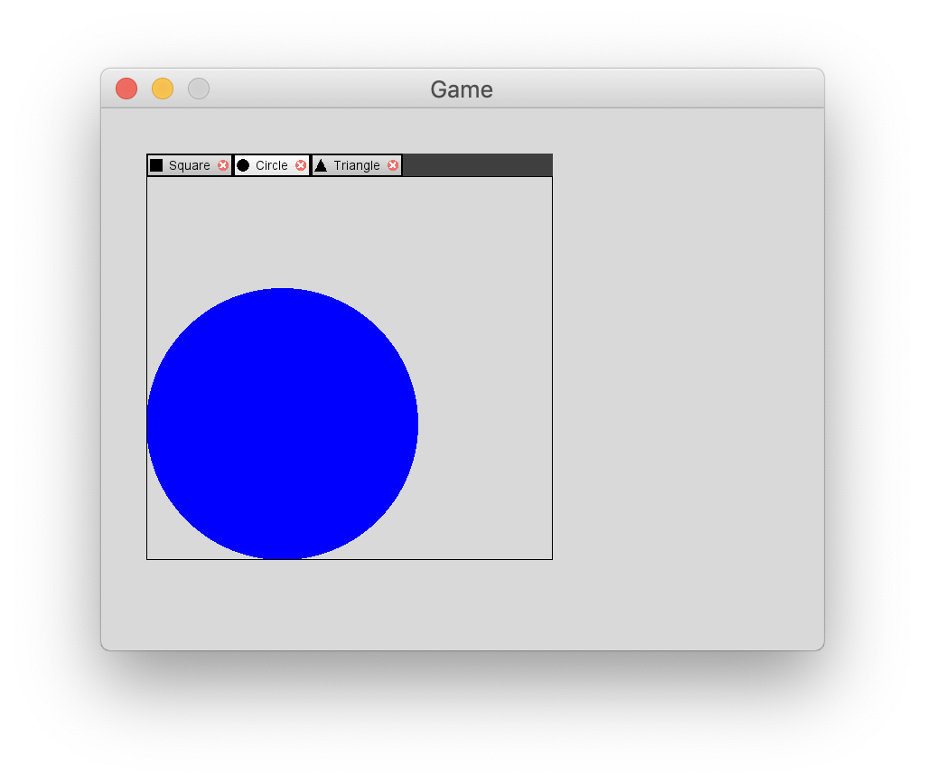 This image shows the Tab Pane with the Circle Tab open.