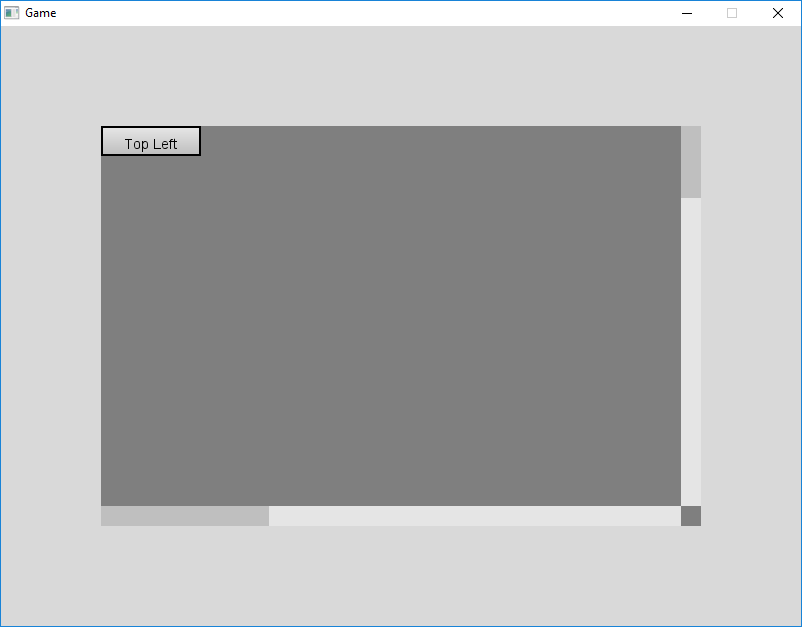 This image shows the starting point of the ScrollPane. With the