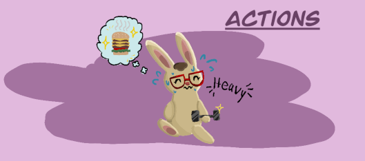 A cute bunny named Quincy takes action.